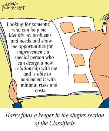 Humor - Cartoon: Can the Business Analyst find the perfect match?